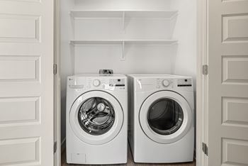 Full-size, front-load washers and dryers